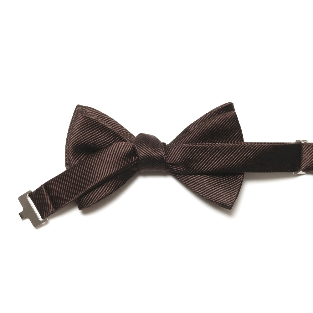 KOKKOKU - Solid | KOKKOKU SOLID Self-Tie Bow Tie Standard Model Solid Bow Tie Brown