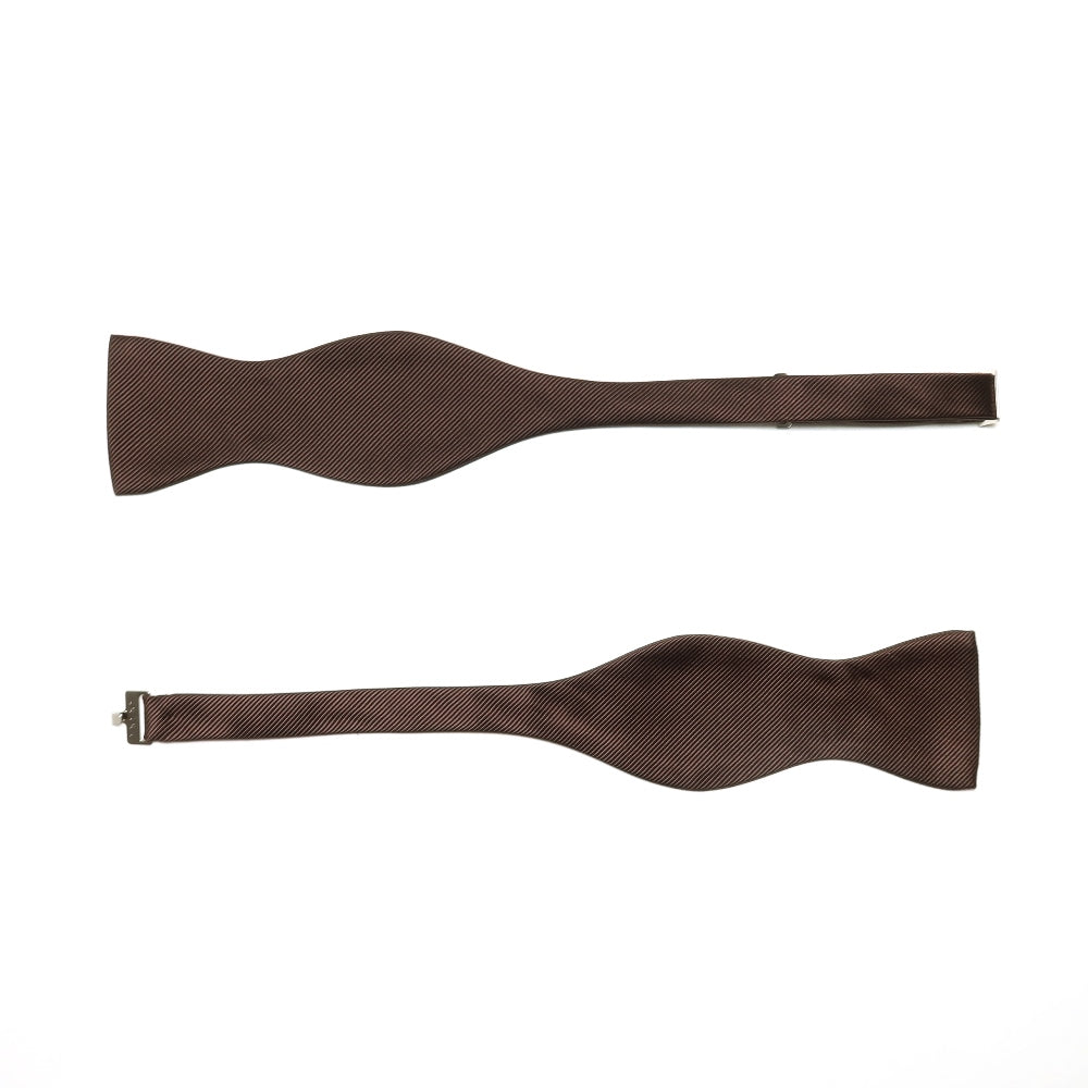 KOKKOKU - Solid | KOKKOKU SOLID Self-Tie Bow Tie Standard Model Solid Bow Tie Brown