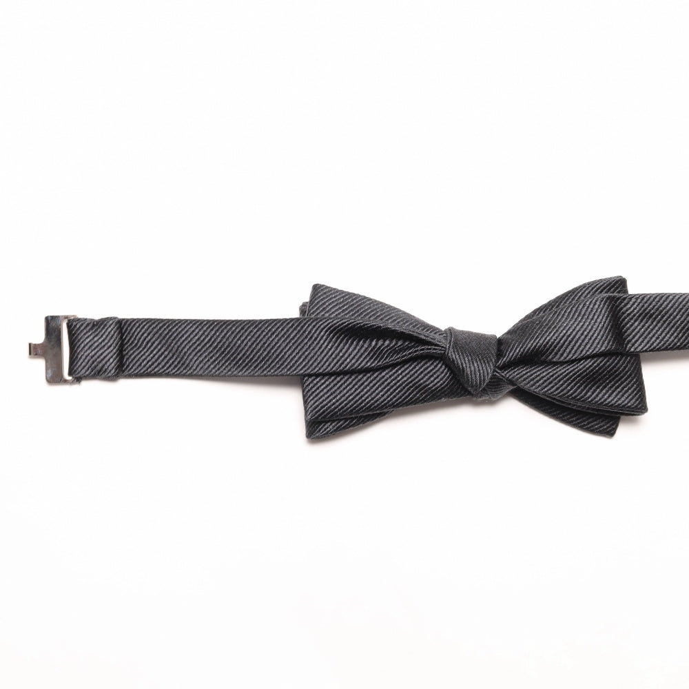 KOKKOKU - SOLID | KOKKOKU SOLID Self-tie Bow Tie - Narrow Model - Solid - Heather Charcoal Grey