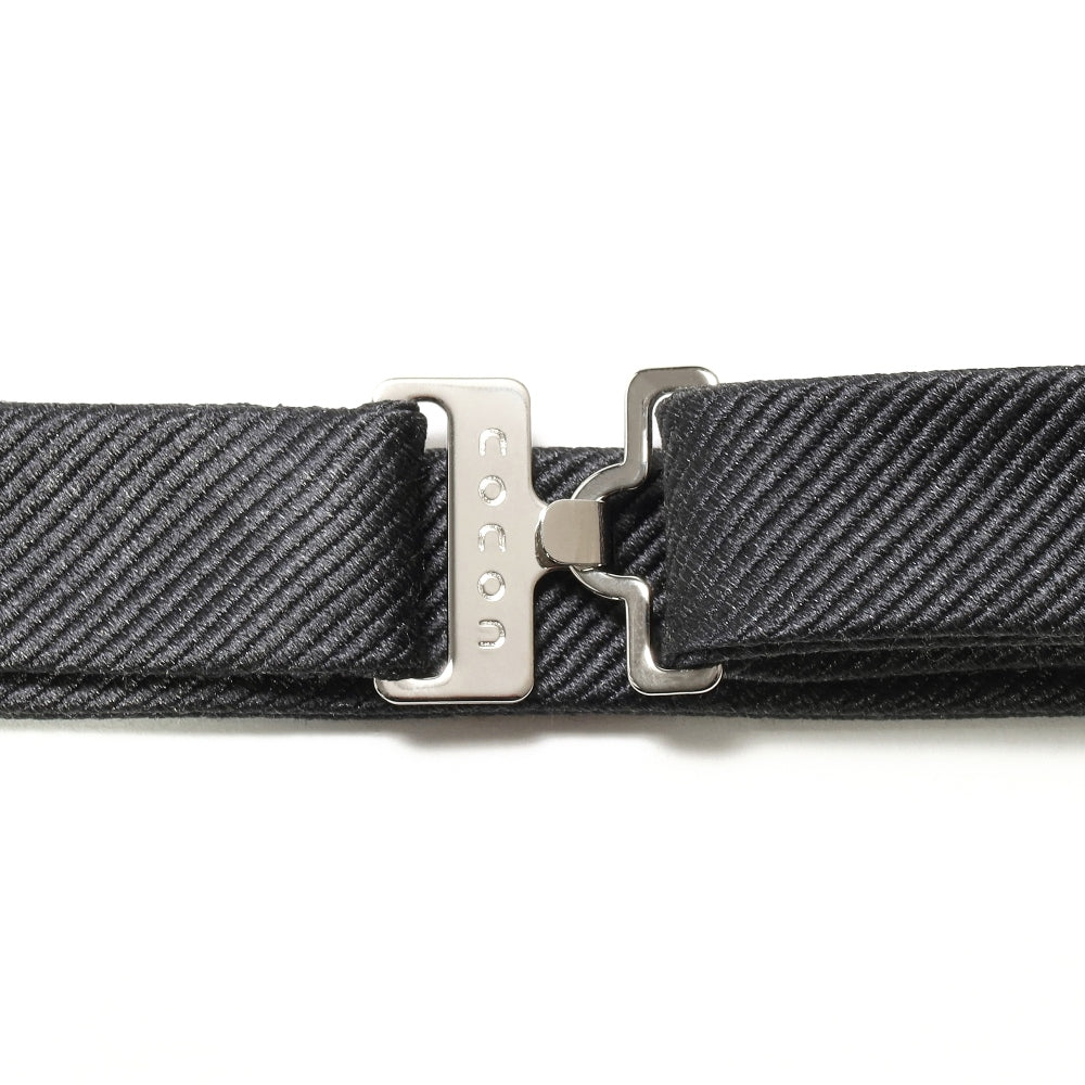 KOKKOKU - SOLID | KOKKOKU SOLID Self-tie Bow Tie - Narrow Model - Solid - Heather Charcoal Grey