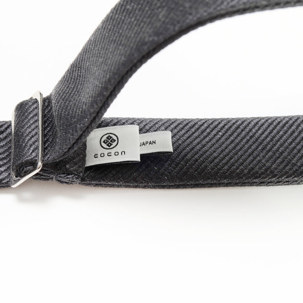 KOKKOKU - SOLID | KOKKOKU SOLID Self-tie Bow Tie - Narrow Model - Solid - Heather Charcoal Grey