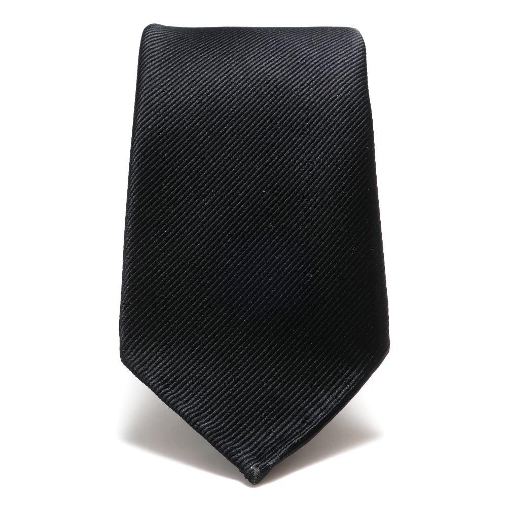 刻々 - 無地|KOKKOKU SOLID ハンドメイドセッテピエゲ ソリッド ネクタイ ブラック(レベル7)