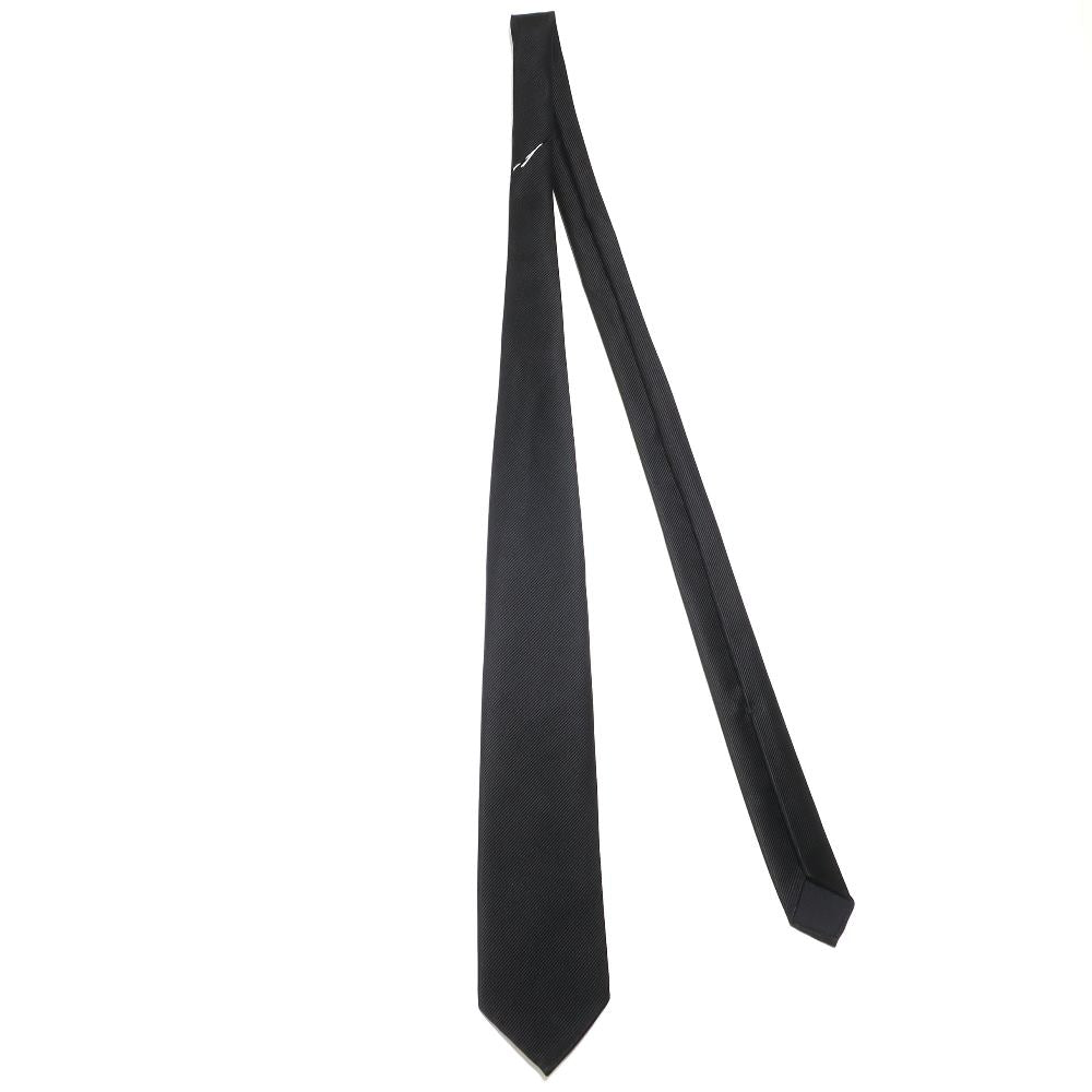 刻々 - 無地|KOKKOKU SOLID ハンドメイドセッテピエゲ ソリッド ネクタイ ブラック(レベル7)