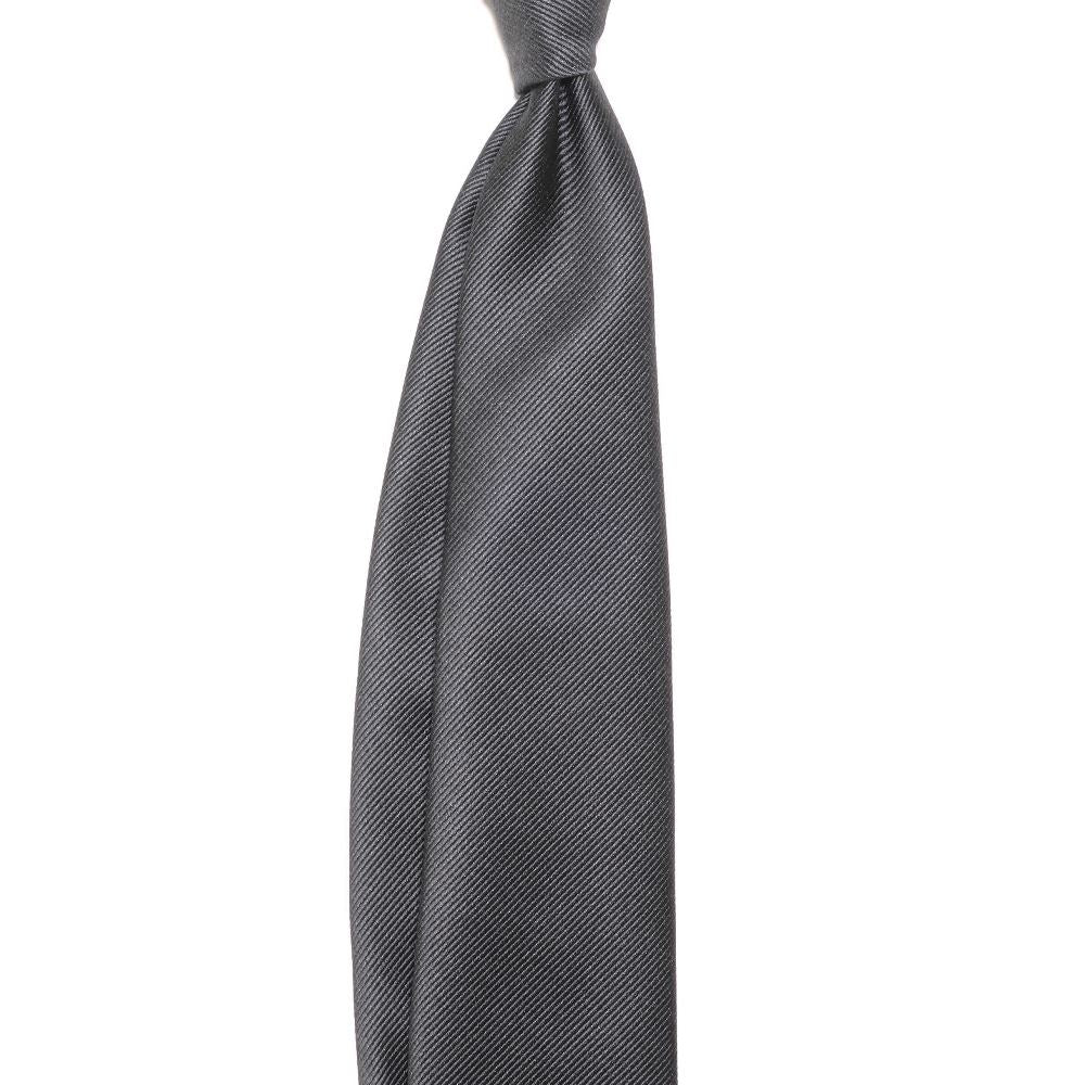 刻々 - 無地|KOKKOKU SOLID ハンドメイドセッテピエゲ ソリッド ネクタイ 杢チャコール