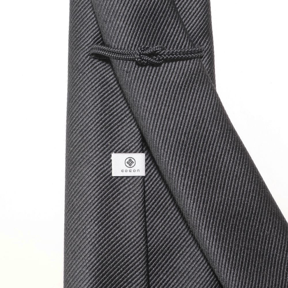 刻々 - 無地|KOKKOKU SOLID ハンドメイドセッテピエゲ ソリッド ネクタイ 杢チャコール