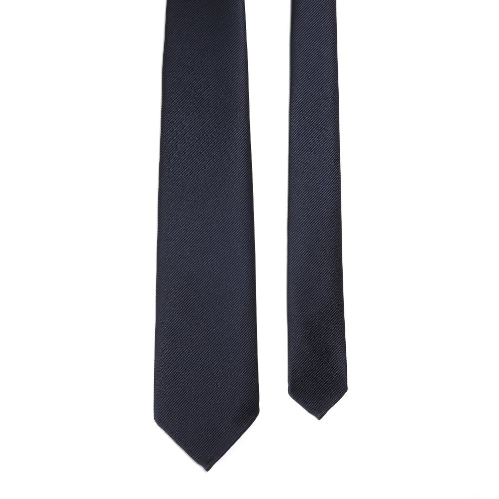 刻々 - 無地|KOKKOKU SOLID ハンドメイドセッテピエゲ ソリッド ネクタイ ネイビー