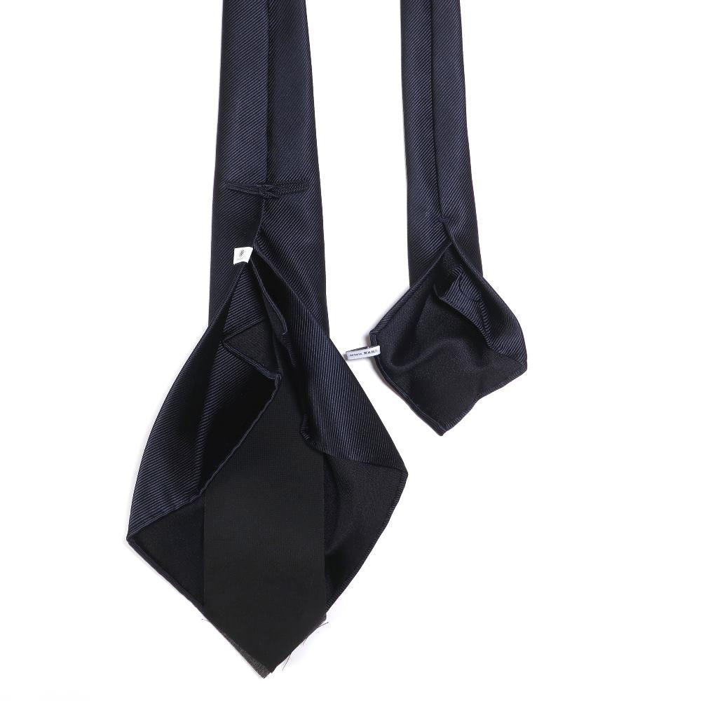KOKKOKU - Solid | KOKKOKU SOLID Handmade Sette Pieghe Solid Tie Navy