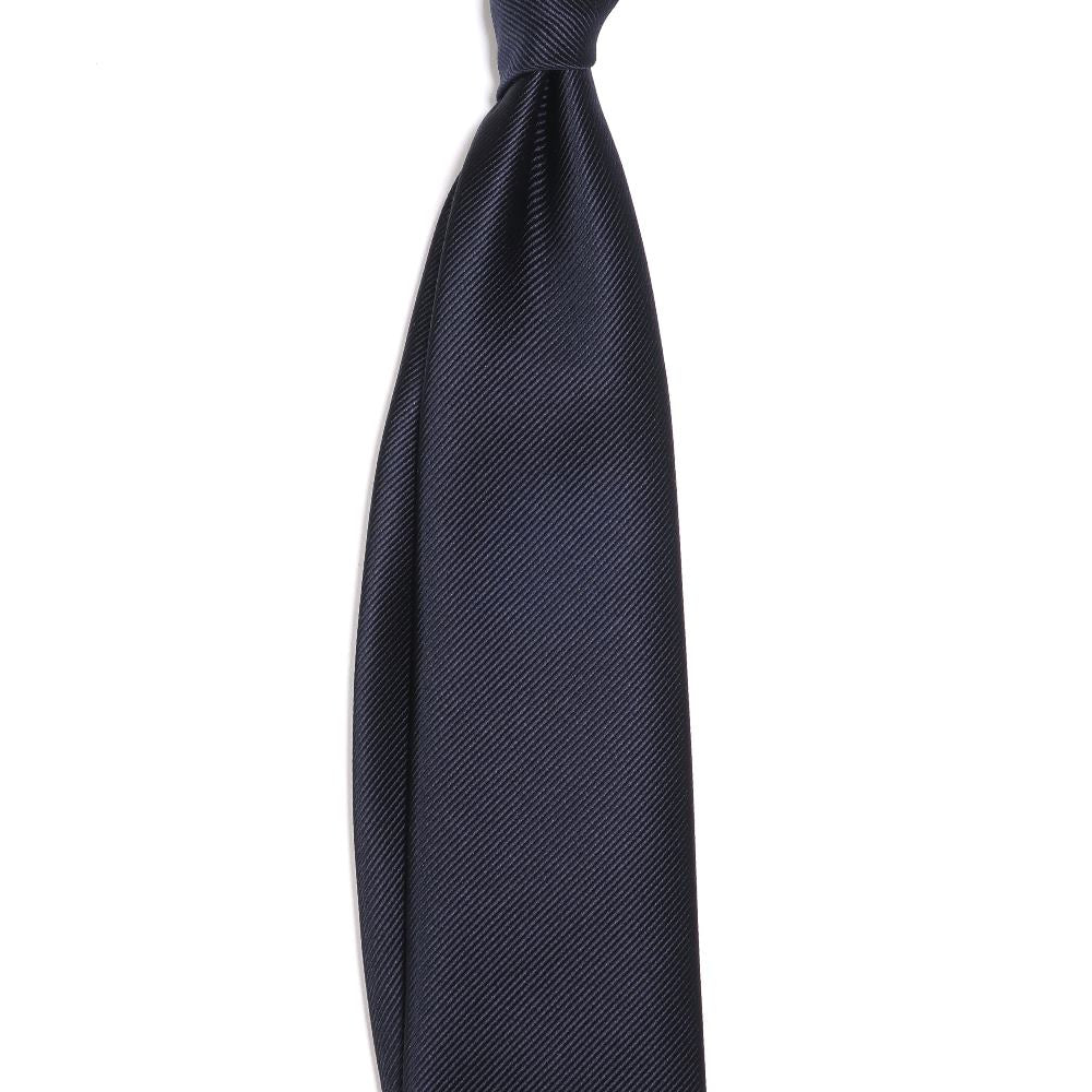 刻々 - 無地|KOKKOKU SOLID ハンドメイドセッテピエゲ ソリッド ネクタイ ネイビー