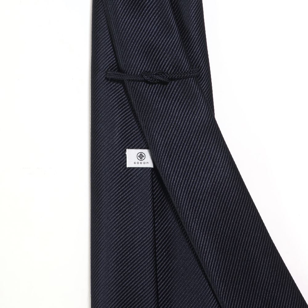 刻々 - 無地|KOKKOKU SOLID ハンドメイドセッテピエゲ ソリッド ネクタイ ネイビー