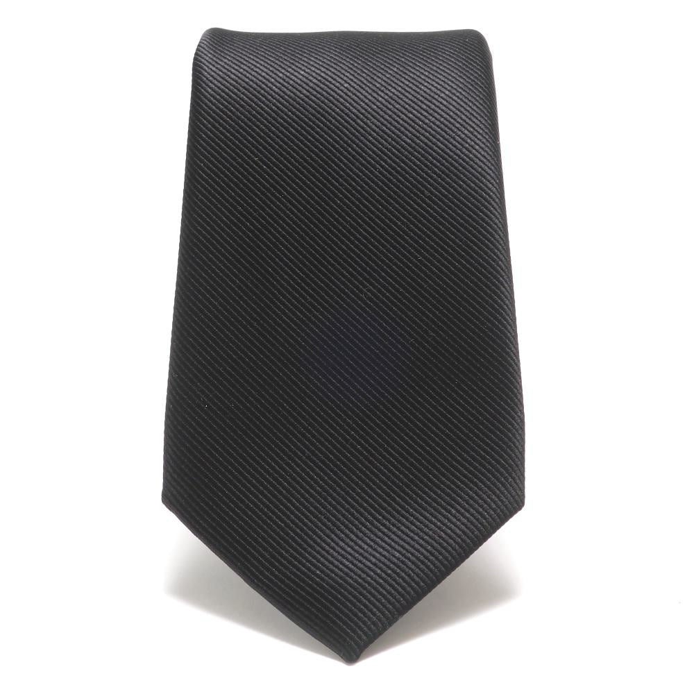 刻々 - 無地|KOKKOKU SOLID ハンドメイドトレピエゲ ソリッド ネクタイ ブラック(レベル7)