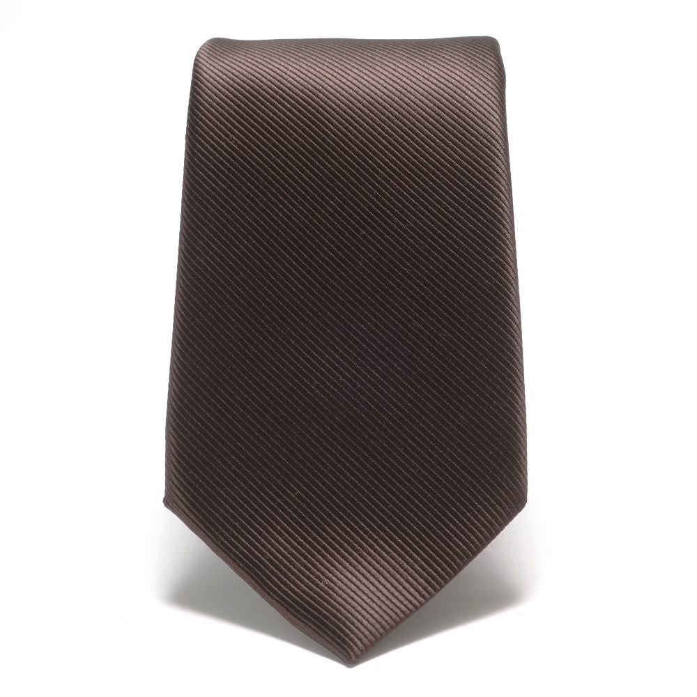 刻々 - 無地|KOKKOKU SOLID ハンドメイドトレピエゲ ソリッド ネクタイ ブラウン