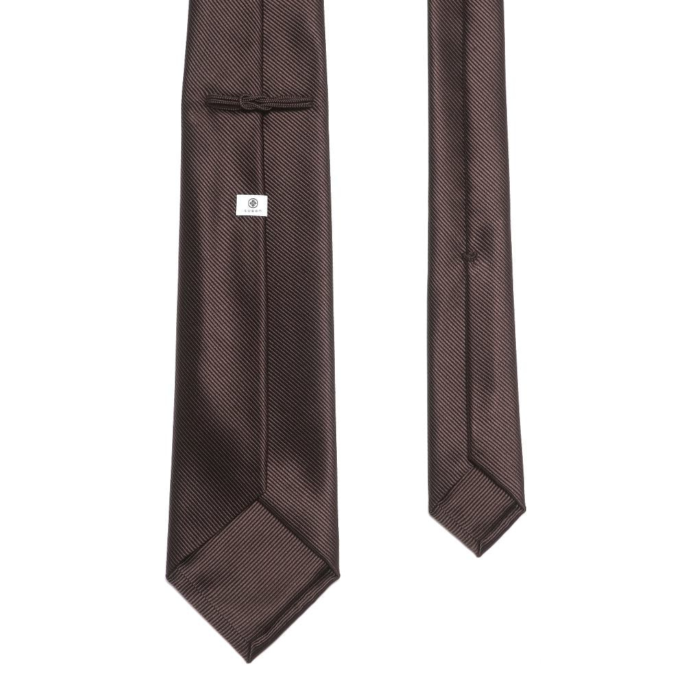 KOKKOKU - Solid | KOKKOKU SOLID Handmade Tre Piege Solid Tie Brown