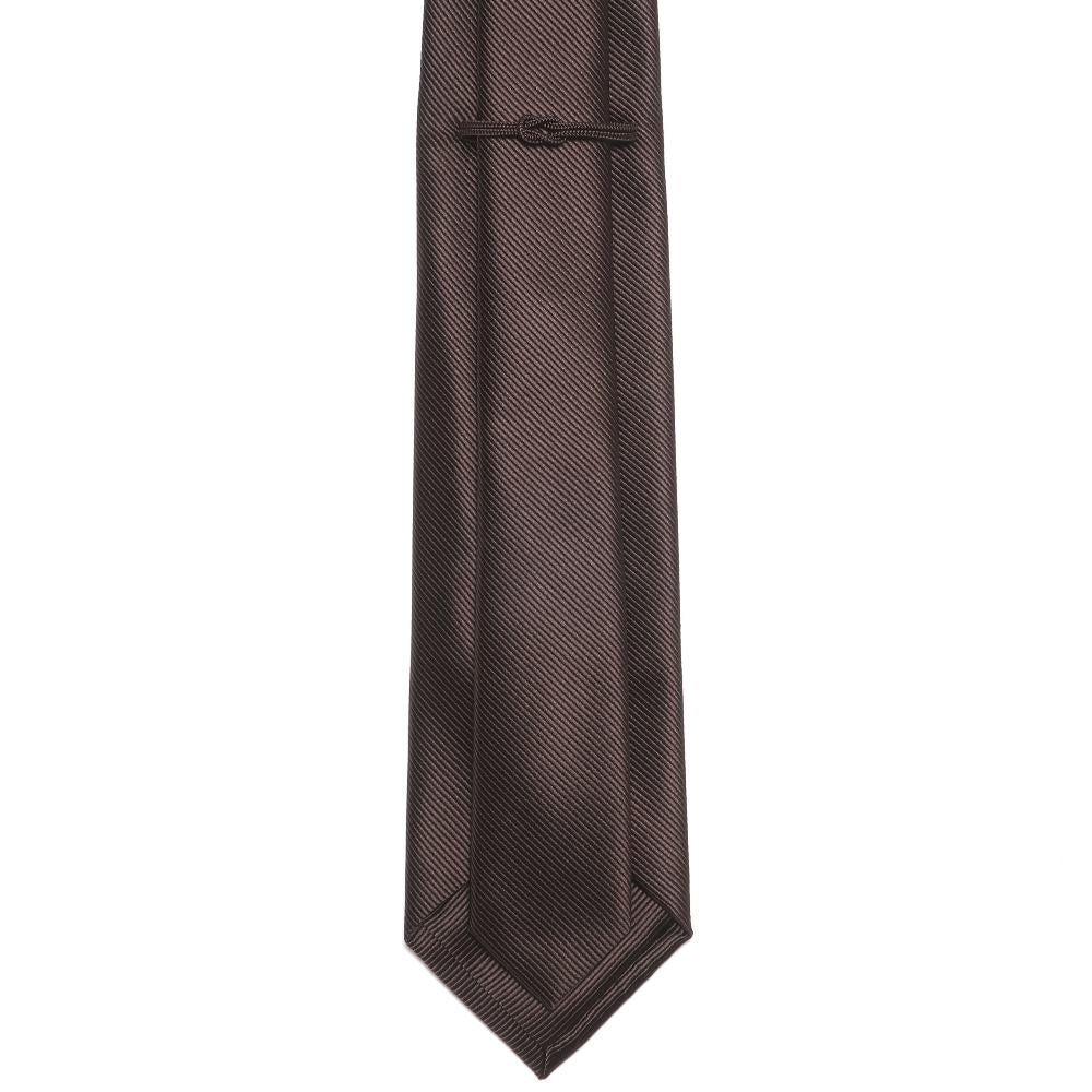 刻々 - 無地|KOKKOKU SOLID ハンドメイドトレピエゲ ソリッド ネクタイ ブラウン