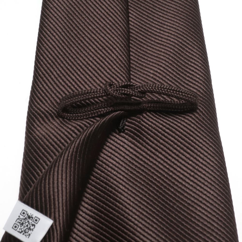 刻々 - 無地|KOKKOKU SOLID ハンドメイドトレピエゲ ソリッド ネクタイ ブラウン