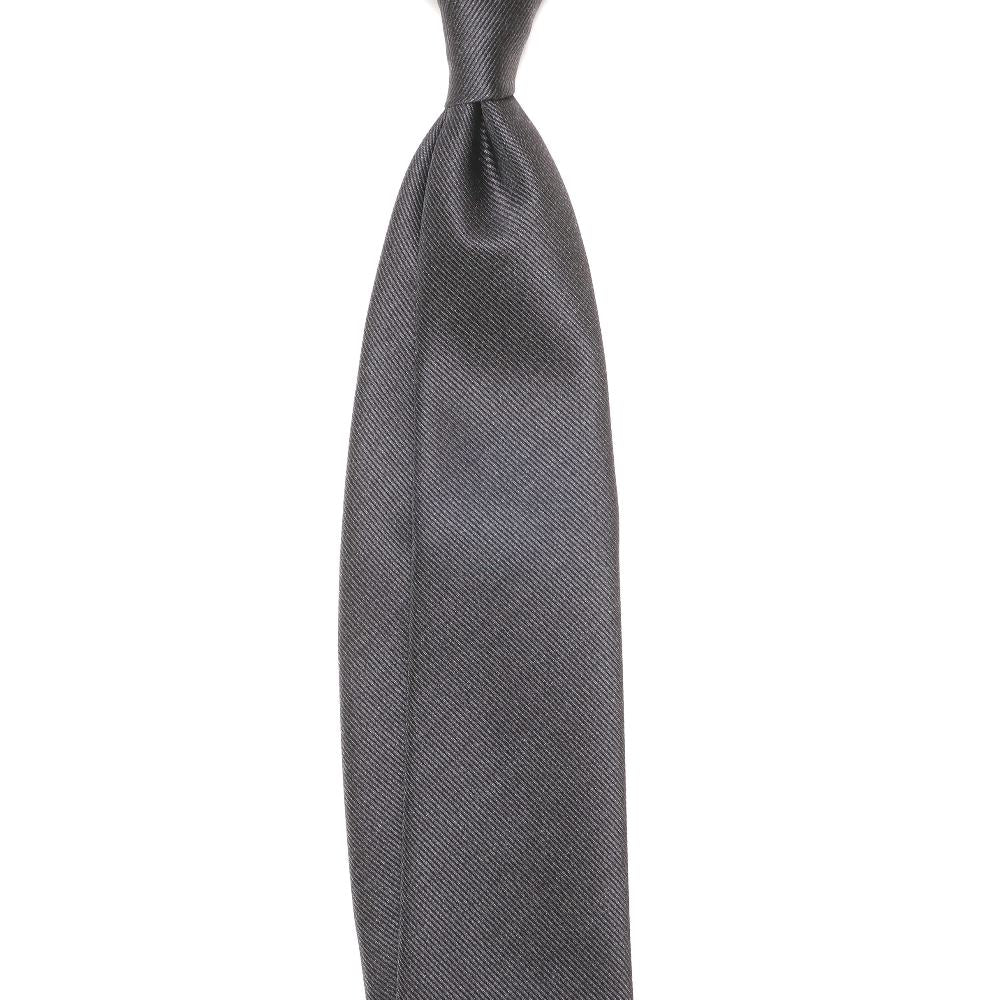 刻々 - 無地|KOKKOKU SOLID ハンドメイドトレピエゲ ソリッド ネクタイ 杢チャコール