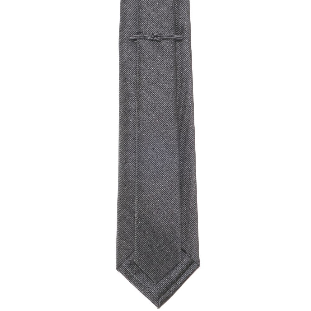 刻々 - 無地|KOKKOKU SOLID ハンドメイドトレピエゲ ソリッド ネクタイ 杢チャコール