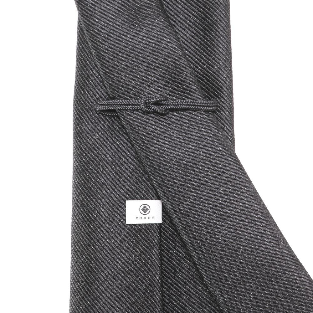 刻々 - 無地|KOKKOKU SOLID ハンドメイドトレピエゲ ソリッド ネクタイ 杢チャコール