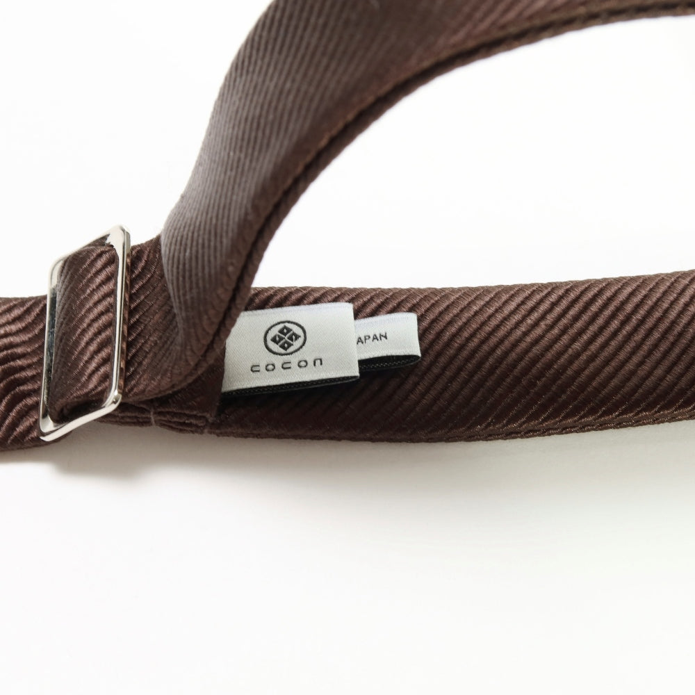 KOKKOKU - Solid | KOKKOKU SOLID Self-Tie Bow Tie Standard Model Solid Bow Tie Brown