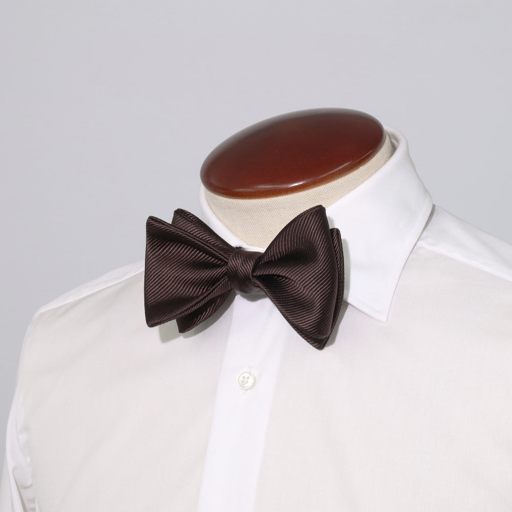 KOKKOKU - Solid | KOKKOKU SOLID Self-Tie Bow Tie Standard Model Solid Bow Tie Brown