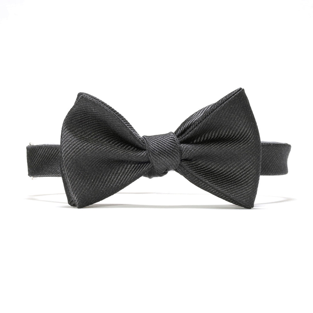 刻々 - 無地｜KOKKOKU SOLID 手結び 蝶ネクタイ ソリッド ボウタイ 杢チャコールグレー