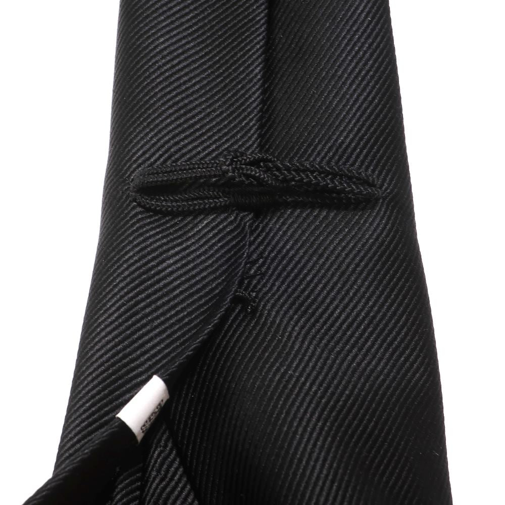 刻々 - 無地｜KOKKOKU SOLID ハンドメイドセッテピエゲ ソリッド ネクタイ ブラック（レベル7）