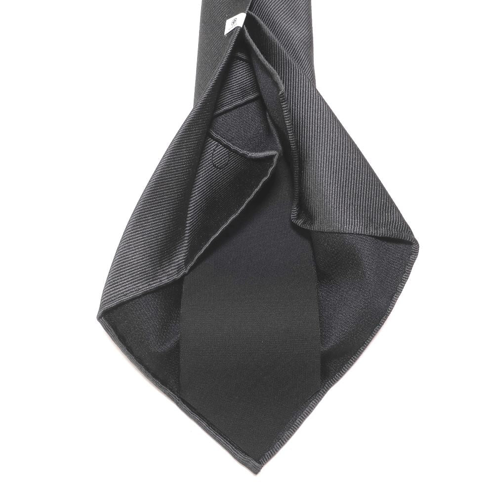刻々 - 無地｜KOKKOKU SOLID ハンドメイドセッテピエゲ ソリッド ネクタイ 杢チャコールグレー