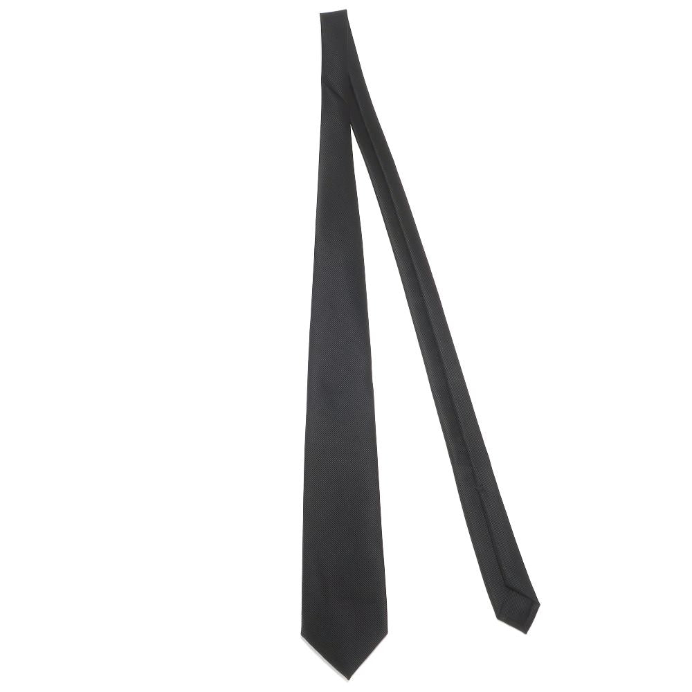 刻々 - 無地｜KOKKOKU SOLID ハンドメイドトレピエゲ ソリッド ネクタイ ブラック（レベル7）