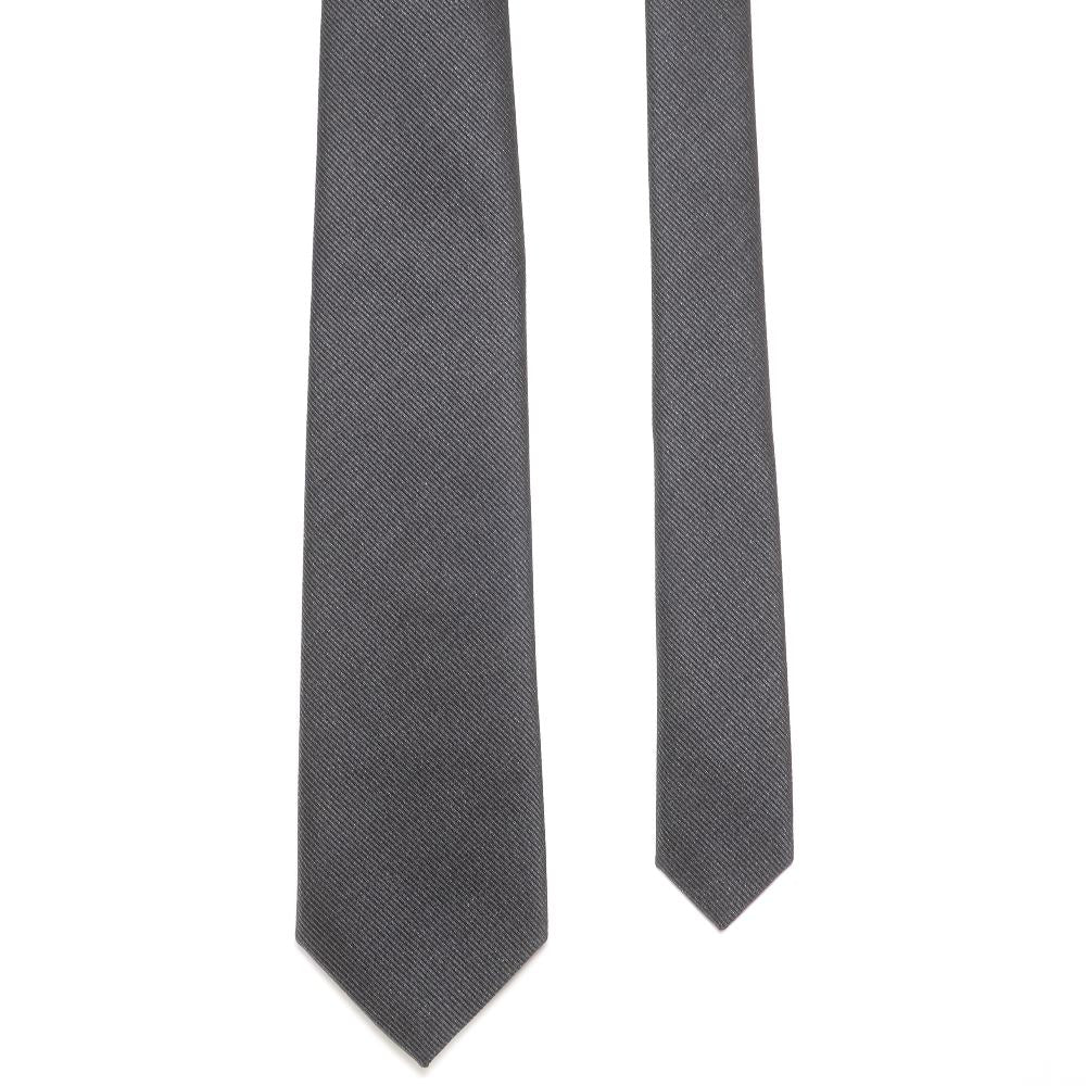 刻々 - 無地｜KOKKOKU SOLID ハンドメイドトレピエゲ ソリッド ネクタイ 杢チャコール