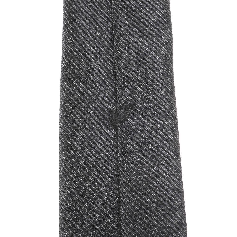 刻々 - 無地｜KOKKOKU SOLID ハンドメイドトレピエゲ ソリッド ネクタイ 杢チャコール