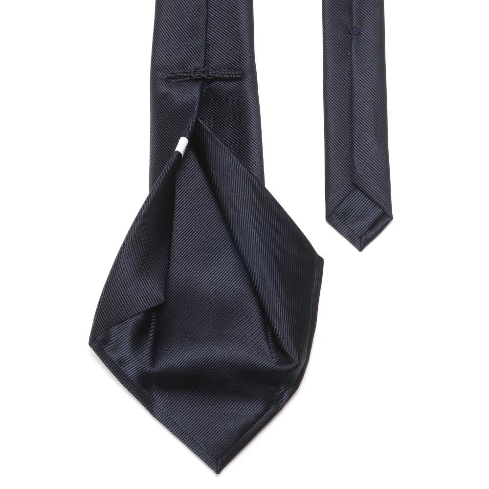 KOKKOKU - SOLID | KOKKOKU SOLID Handmade Tre Pieghe Solid Tie Navy